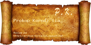 Prokop Kornélia névjegykártya