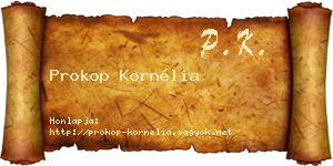 Prokop Kornélia névjegykártya